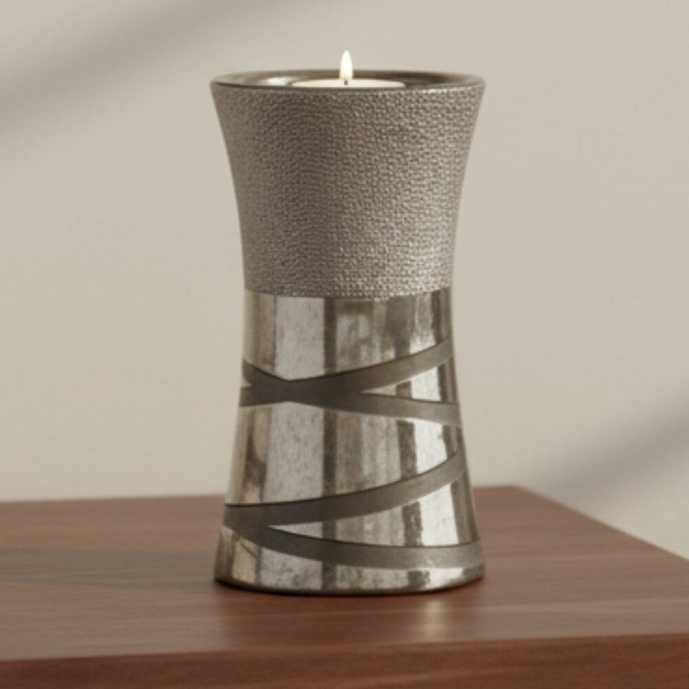 BOWRING Candle Holder Silver Home Accent Decor Accessories